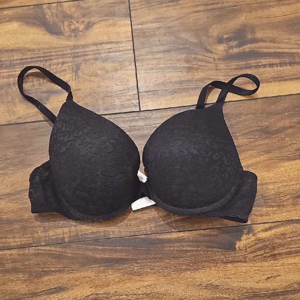 Victoria's Secret Black Textured Bra